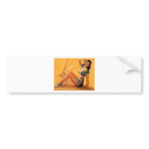 pin up girl toooo bumper stickers