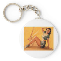 pin up girl toooo key chain