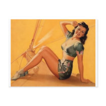 pin up girl toooo post cards