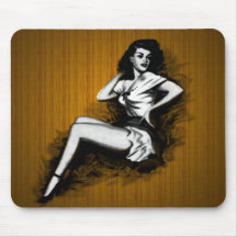 Pin-up Mousepad de cow-girl Tapis De Souris