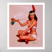 Pin vintage de Gil Elvgren vers le haut de tuyau d Posters
