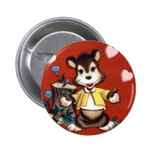 Pin vintage de Valentine d'ours de nounours de l'e Badges Avec Agrafe
