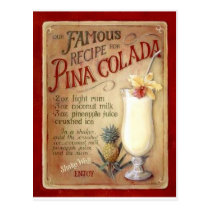 Pina colada recipe postcards