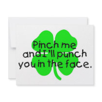 Pinch Me And I'll Punch You In The Face Custom Invite