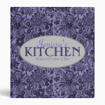 Pinch of Love 1 Inch Blue Floral Recipe Binder