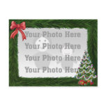 Pine Border Christmas Photo Postcard