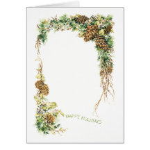 Pine Cone Holiday Card