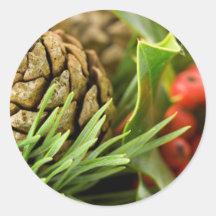 Pine cones and berries sticker