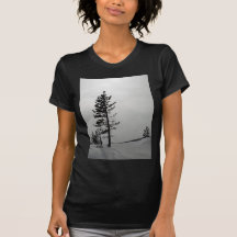 Pine in snow t-shirts