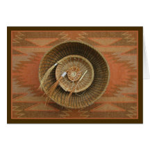Pine-Needle Basketry Greeting Card