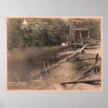 Pine Trees & Crude Oil, Kilgore, TX 1931 Print