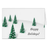 pine trees in snow card