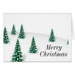 pine trees in snow Christmas card