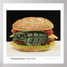 Pineapple Burger, Yum! Yum! Print