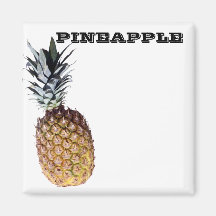 Pineapple - (Fridge Magnet Square)