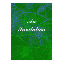 Pinecone Vintage Art Custom Invitations