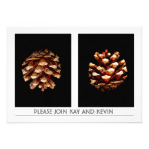 Pinecones wedding invite