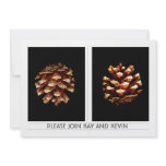 Pinecones wedding invite