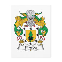 Pineda Family Crest Postcards