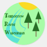 Pines River Sun Luggage Label Travel Promo sticker