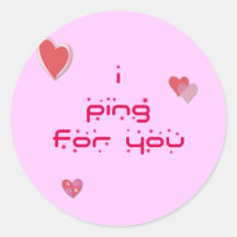 Ping For You Ping Pong Round Sticker