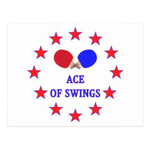 Ping Pong Ace of Swings Postcard