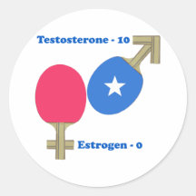 Ping-pong de testostérone autocollants