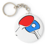 Ping Pong Paddles & Ball Key Chains