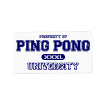 Ping Pong Personalized Address Label