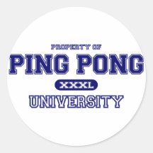 Ping Pong Round Sticker