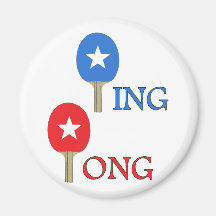 Ping Pong Star Refrigerator Magnet