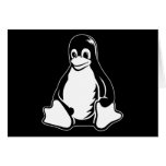 Pingouin de Tux - (Linux, Open Source, Copyleft, F Carte De Vœux