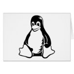 Pingouin de Tux - (Linux, Open Source, Copyleft, F Carte