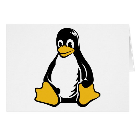 Pingouin de Tux - (Linux, Open Source, Copyleft, F Carte De Vœux