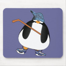 Pingouin d'hockey tapis de souris