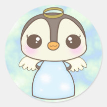pingouin mignon d'ange d'hiver de Noël Adhésifs