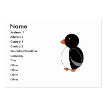Pingouin noir modèle de carte de visite