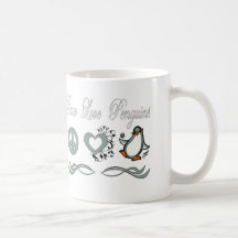 Pingouins d'amour de paix mug à café