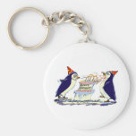 Pingouins d'anniversaire porte-clé
