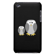 Pingouins mignons. Bande dessinée sur le fond noir Étui Barely There iPod