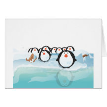 Pingouins mignons cartes