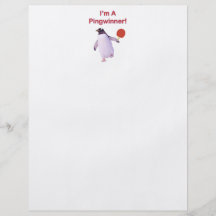 Pingwinner Penguin Ping Pong Full Color Flyer