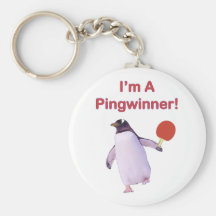 Pingwinner Penguin Ping Pong Key Chains