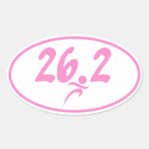 Pink 26.2 marathon sticker
