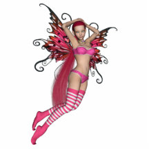 Pink 3D Pixie - Fairy Graphic 2 Photo Cutouts