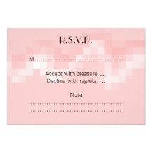 Pink Abstract. Squares in a Wave. Personalized Invite