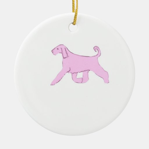 Pink Afghan Hound Ornament