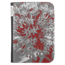 Pink Allium Flower Kindle Folio Case