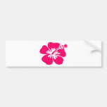 pink aloha flower bumper stickers