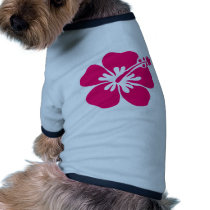 pink aloha flower doggie tee shirt